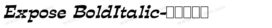 Expose BoldItalic字体转换